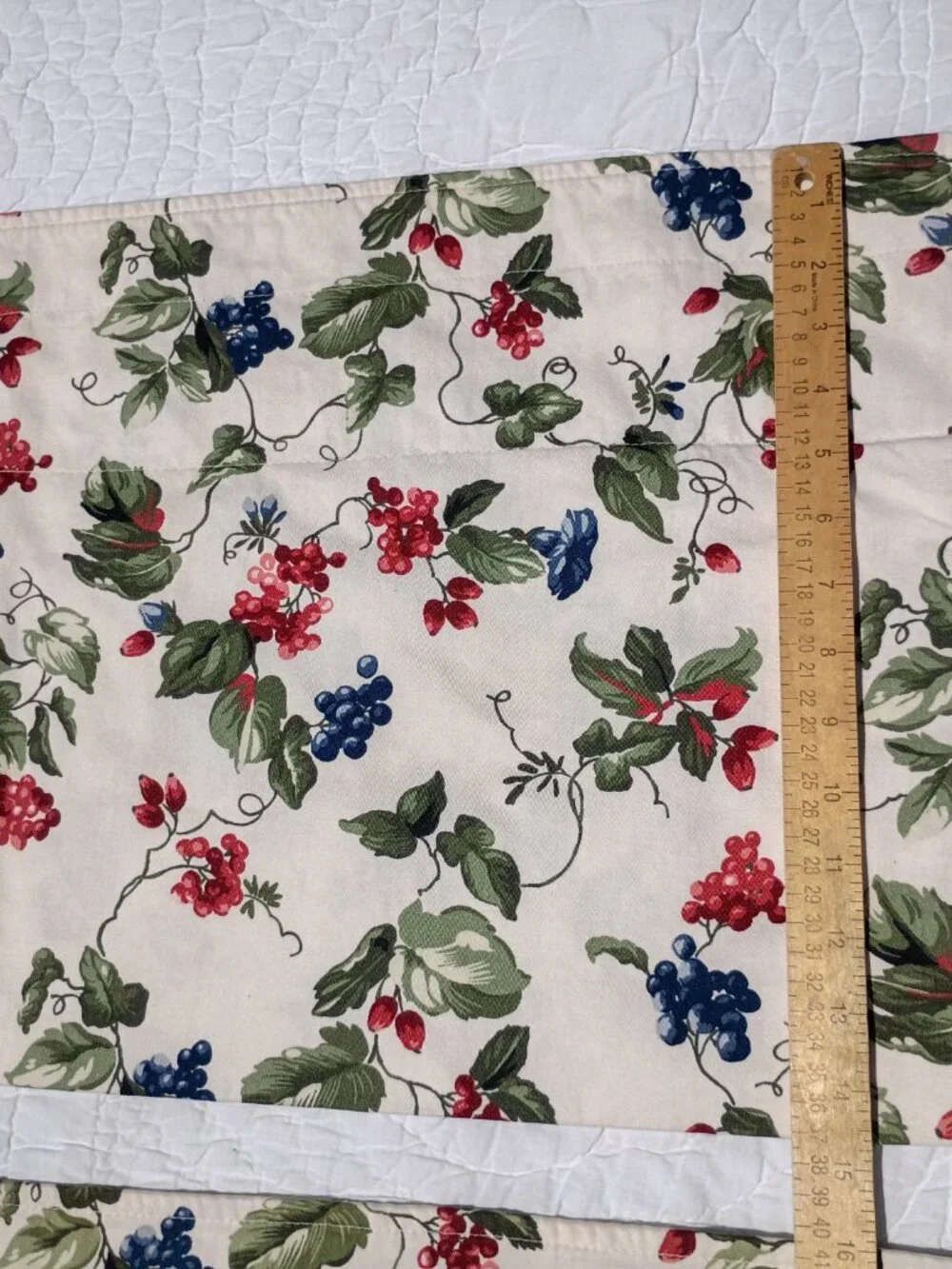 Pair of Vintage Waverly Pleasant Valley Curtain Valances Set of 2 Grapes Country